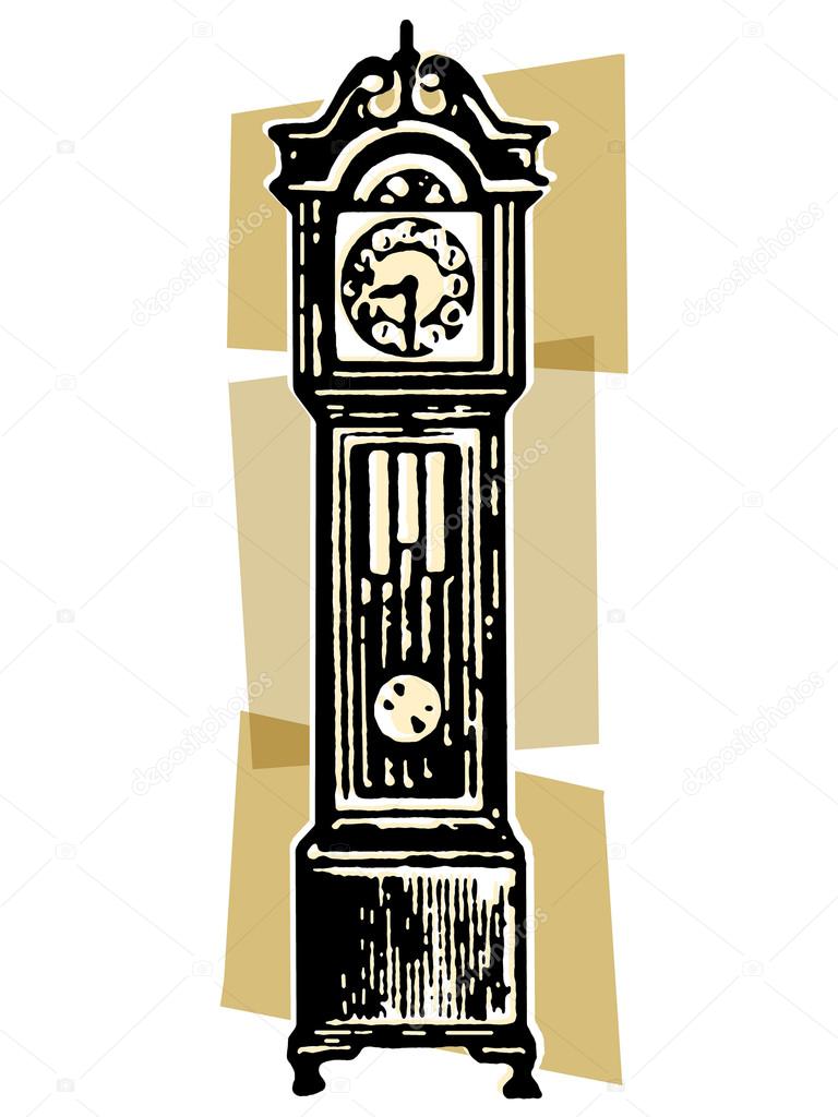 A vintage grandfather clock