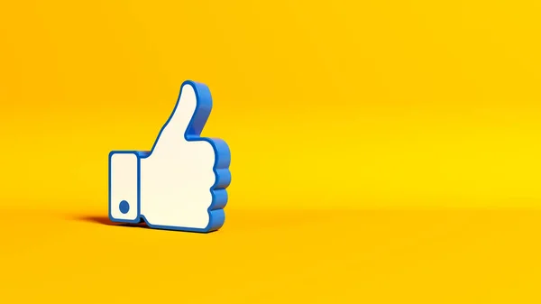 Великий Палець Вгору Значок Піктограми Символ Інтернеті Плоский Дизайн Ілюстрація — стокове фото