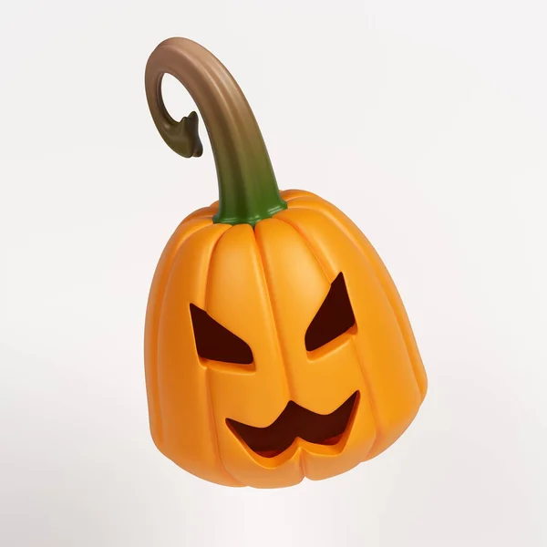 Buon Halloween Jack Lanterna Zucca Sfondo Bianco Composizione Quadrata Con — Foto Stock