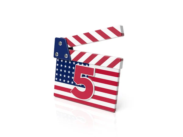 Film Tapsoló Amerikai Zászló Ötös Számú — Stock Fotó