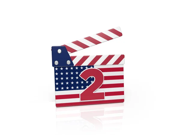 Film Tapsoló Amerikai Zászló Második — Stock Fotó