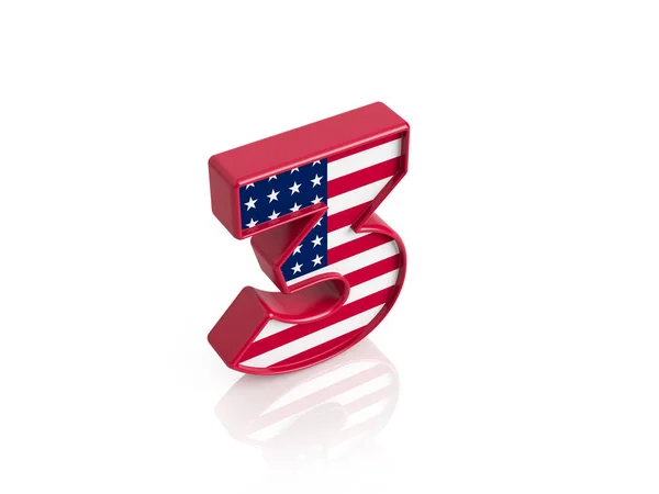 Harmadik Alakzatú Amerikai Zászló — Stock Fotó