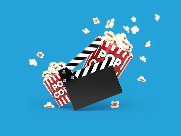 Pop Corn Movie Clapper — Stock Fotó