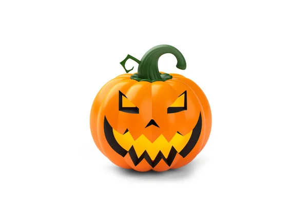 Ilustração Uma Abóbora Halloween Isolado Fundo Branco — Fotografia de Stock