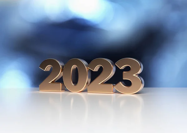 Νέο Έτος 2023 Για Bokeh Φόντο — Φωτογραφία Αρχείου