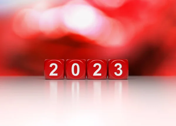 Νέο Έτος 2023 Για Bokeh Φόντο — Φωτογραφία Αρχείου