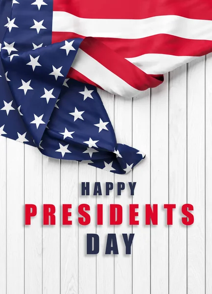 Bandeira Americana Com Texto Letras Dia Dos Presidentes Eua — Fotografia de Stock