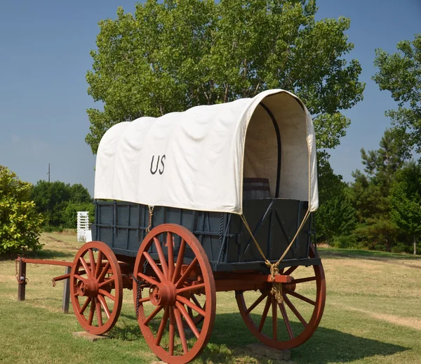 Vagão coberto em Fort Smith Arkansas — Fotografia de Stock