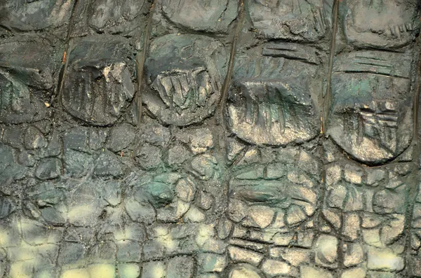 Concrete cast of alligator skin — Stock Photo, Image