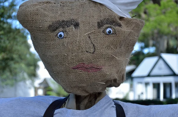 Painted scarecrow face — Stock Photo, Image