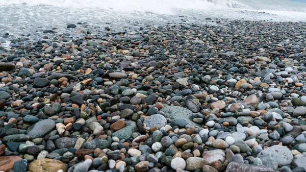 Камушек Пляже Края Берега Время Дождя — стоковое фото