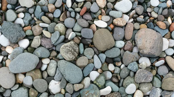 Pebbles Shore Sea Beach Cloudy Day — Stock Photo, Image