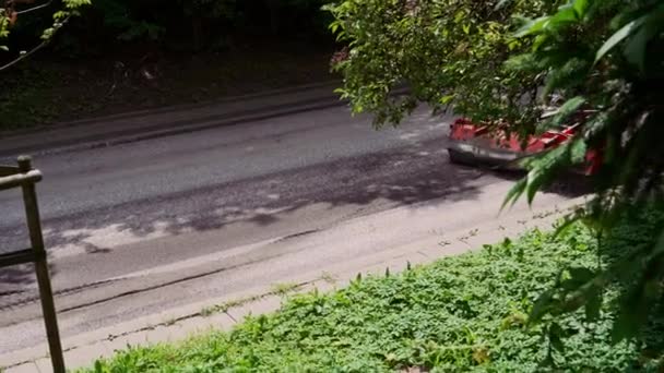 Replacing Old Asphalt Repairing Road Surface Road Machine Cleans Old — Wideo stockowe