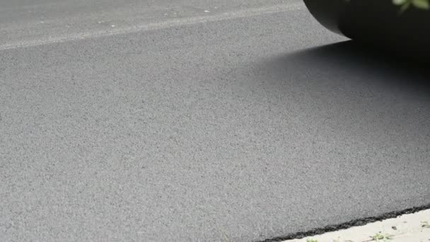 Replacing Old Asphalt Repairing Road Surface Road Rollers Level New — Stok video