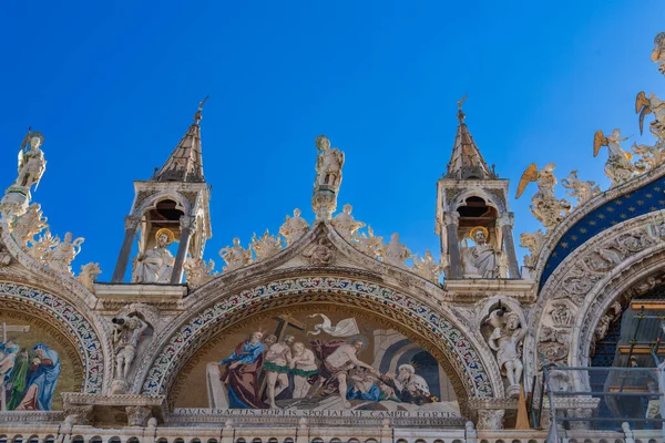 威尼斯大教堂 Cattedrale San Marco 威尼斯 拜占庭风格 Venetian Byzantine Style 的范例 — 图库照片