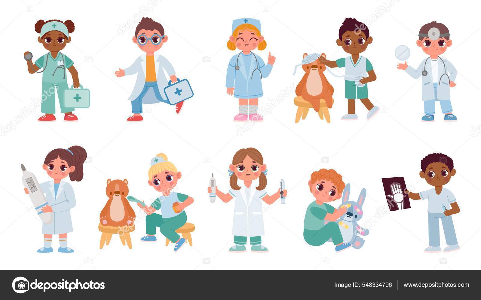 Vetores de Médicos Dos Desenhos Animados Equipe Médica Dos Trabalhadores  Pessoal Do Hospital Conjunto Isolado e mais imagens de Doutor - iStock