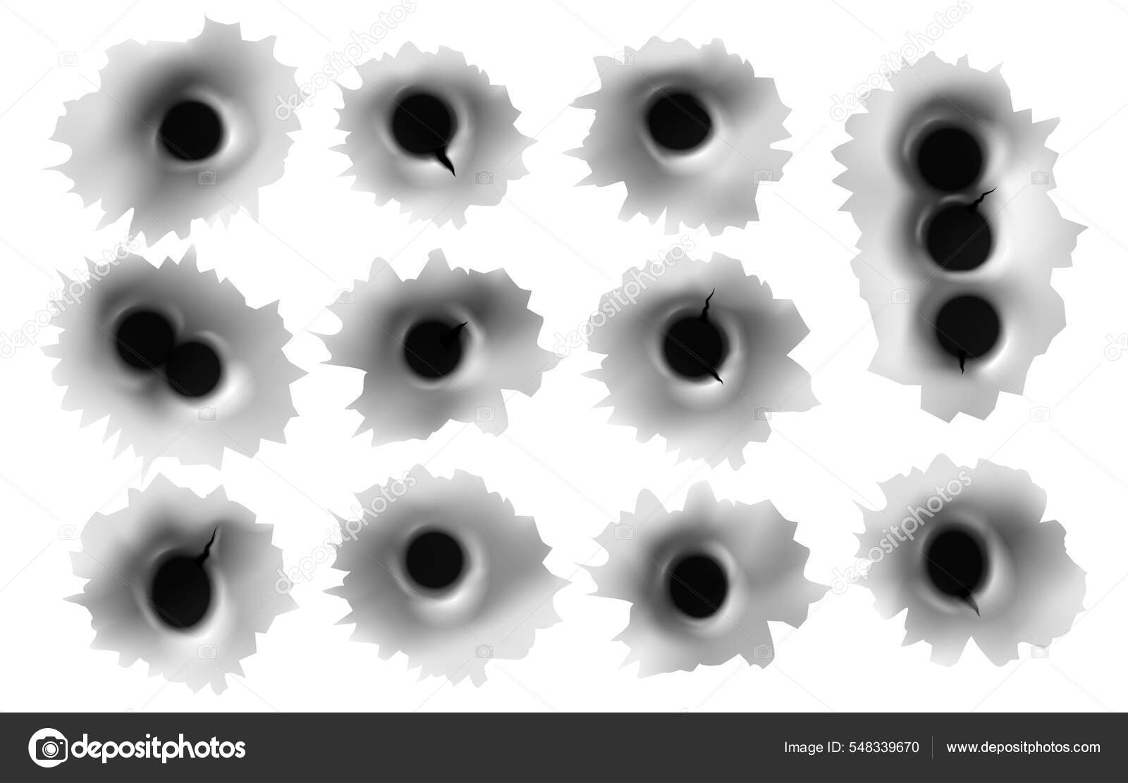 Descarga Vector De Conjunto De Balas De Pistola Realista