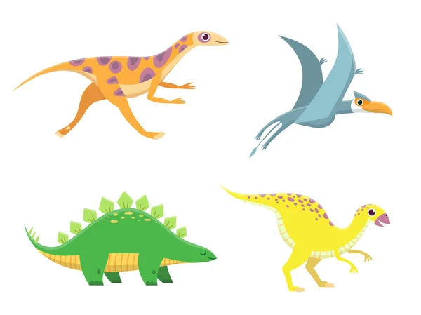 Dinossauros dos desenhos animados. Baby dino animais pré-históricos.  Coleção de vetor de dinossauro bonito imagem vetorial de  tartila.stock.gmail.com© 218943660