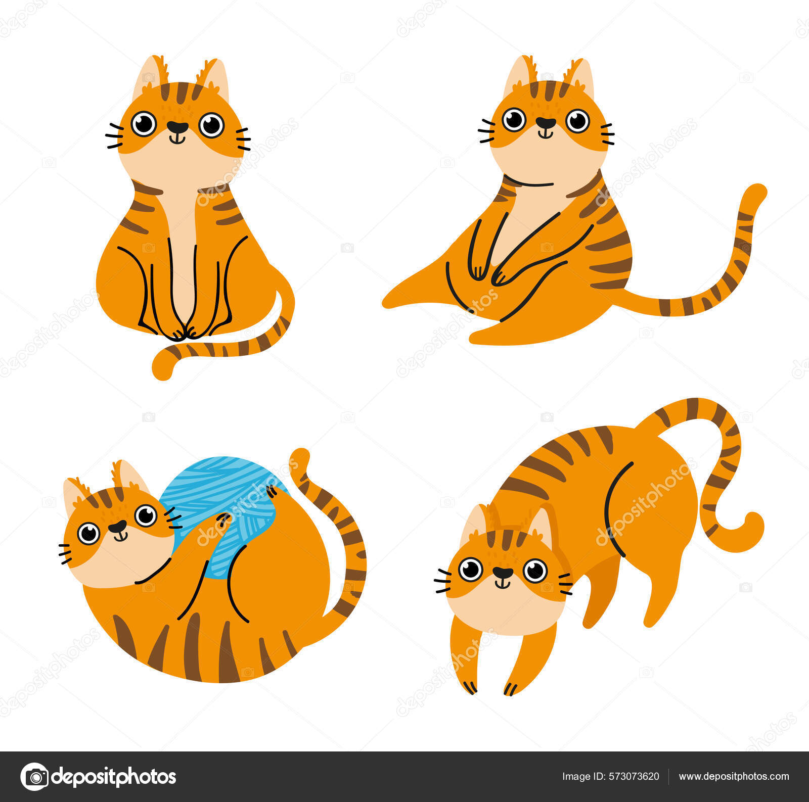 Vetores de Cartoon Ilustração De Gato Ou Gatinho Kawaii e mais imagens de  Animal - Animal, Animal de estimação, Brinquedo - iStock