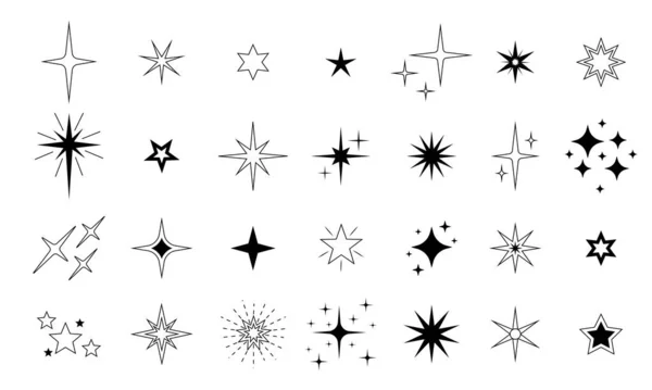 Ikona Hvězdy Prémiová Kvalita Oblíbený Lesklý Třpytivý Piktogram Blikající Třpyt — Stockový vektor