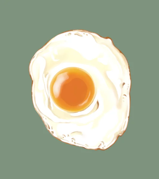 煎鸡蛋的插图 — 图库照片