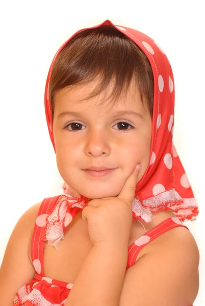 Cute child in russian dress — Stock Photo, Image