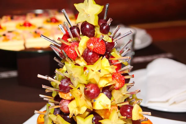 Holiday fruits snacks — Stock Photo, Image
