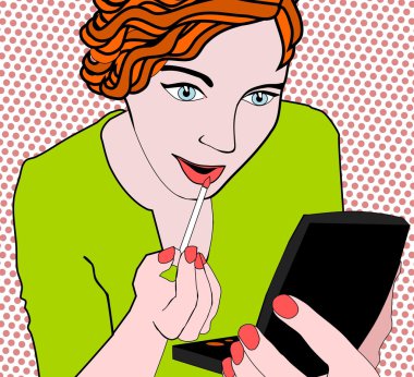 dudak parlatıcısı uygulayarak yapmak