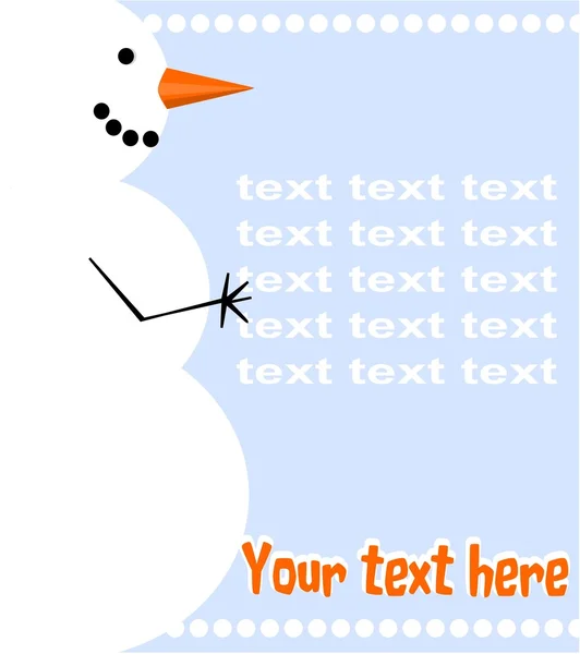 Flayer avec bonhomme de neige — Image vectorielle