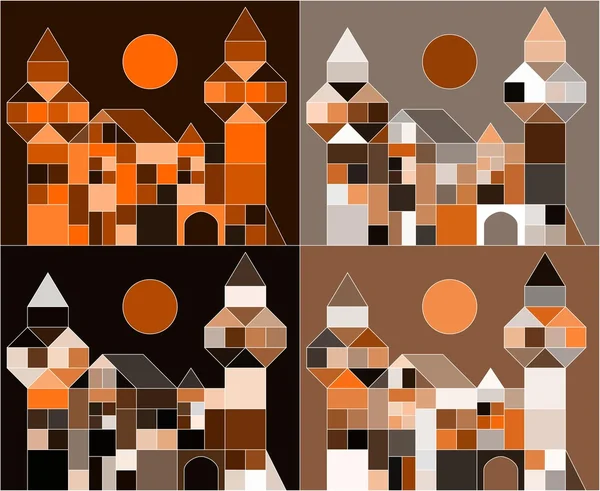 Château en blocs — Image vectorielle