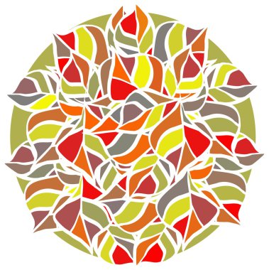 sonbahar yaprak yuvarlak arka plan