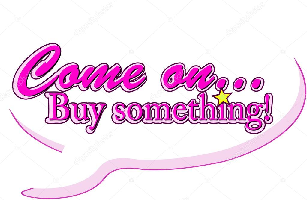Buy something in balloon , marketing concept