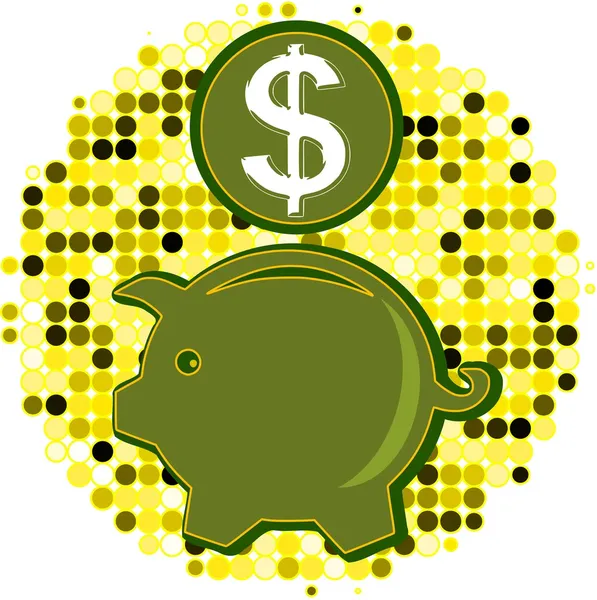 kumbara Doları ile vektör çizim