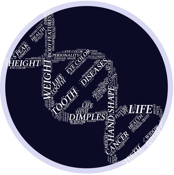 Kelime bulutu deoksiribonükleik asit (Dna) şeklinde