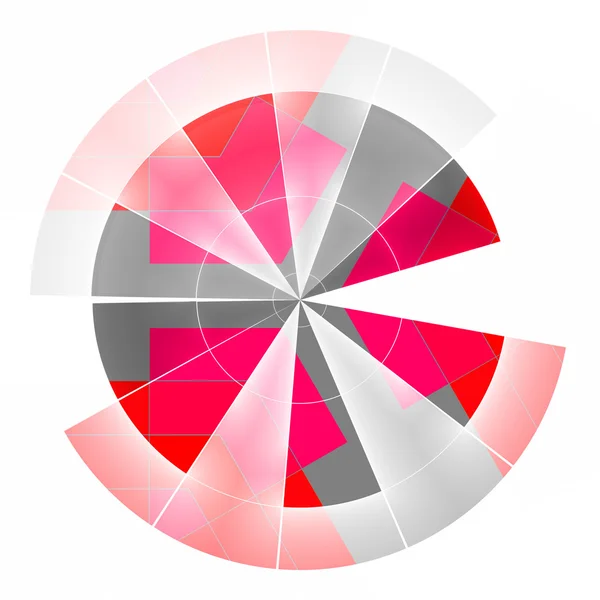 Modern yuvarlak şekil parçalar halinde kesilmiş