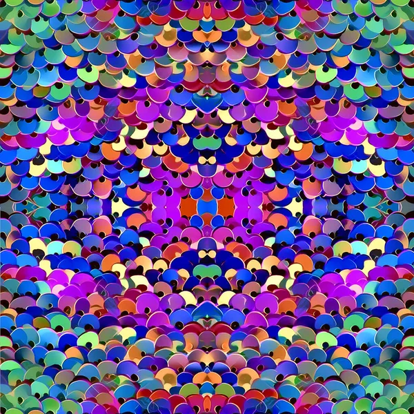 Colorful Mosaic Pattern Abstract Sequin Ornament — Stockfoto