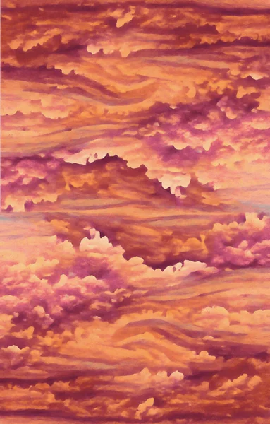 Západ Slunce Krásných Růžových Mracích Obloze — Stock fotografie