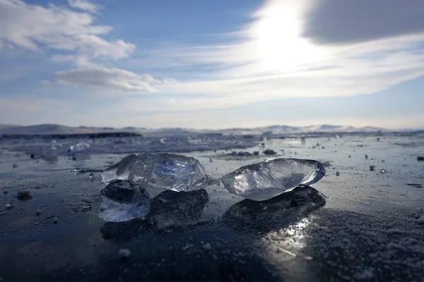 Der Winterliche Baikalsee Und Das Fantastische Eis — Stockfoto