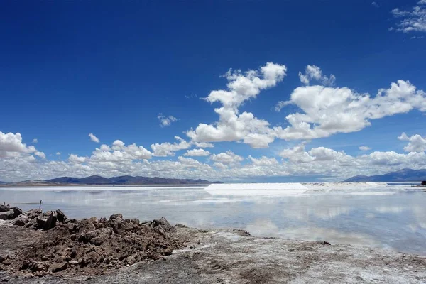 Ein Sonniger Tag Auf Der Salinas Grandes Salzwiese Argentinien — Stockfoto