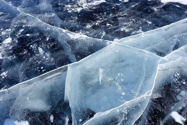 Magische Eismuster Des Baikalsees — Stockfoto