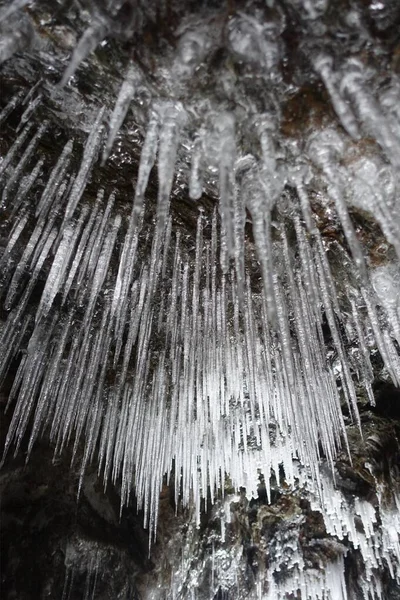 Glatteis Einer Eishöhle Baikalsee Sibirien Winter — Stockfoto