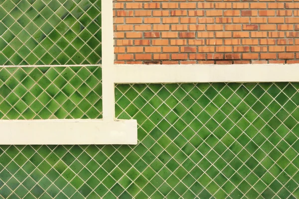 Tuğla ve mozaik duvar — Stok fotoğraf