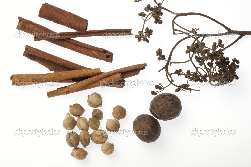 group of spice and herbs