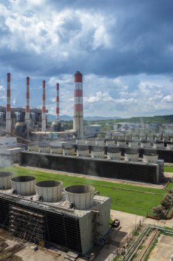 Termik santral üretim hattında.