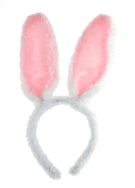Velikonoční růžový zajíček uši izolovaných na bílém pozadí — Stock fotografie