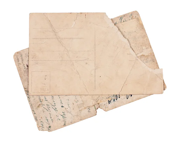 beyaz izole vintage kartpostallar