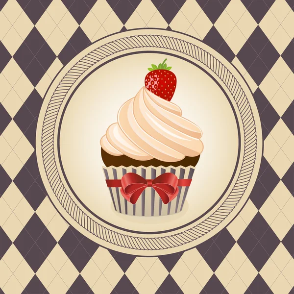 Cupcake — Stockvektor