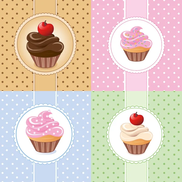 Cupcake — Stockvektor