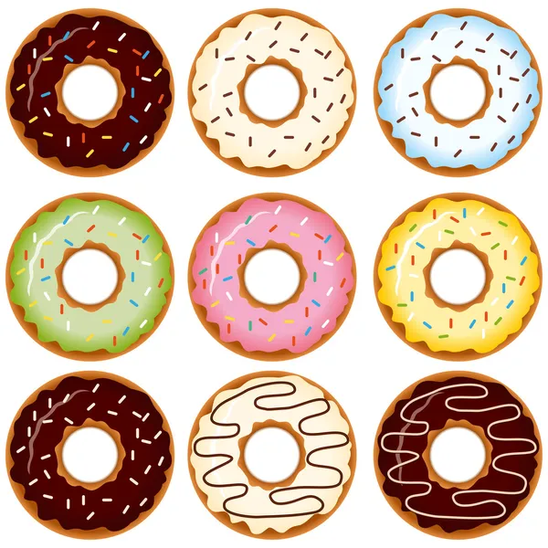 Donuts. — Vetor de Stock