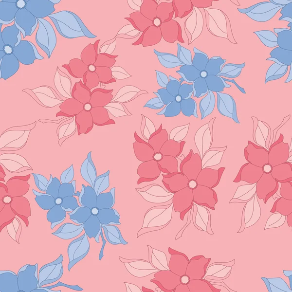 Flores sin costura — Vector de stock